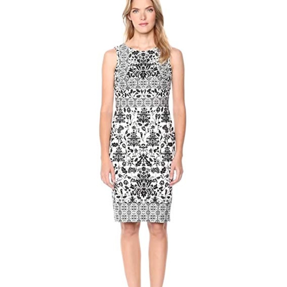 Calvin Klein Sleeveless Round Neck Sheath Dress